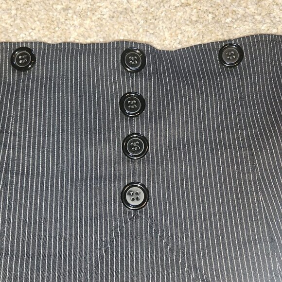 Fashion Gold Women's Medium 1950's style Pinstrip Skirt - Picture 2 of 4